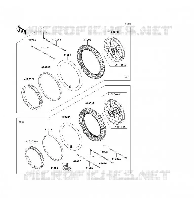 ROUE/PNEUS Kawasaki TOUT-TERRAIN 85 2007 KX85  KX85A7F