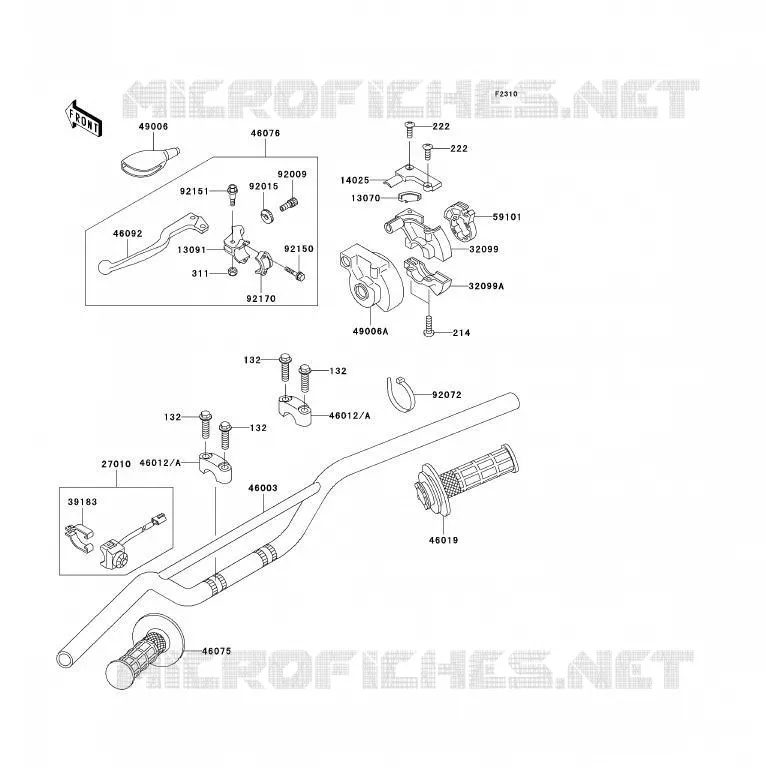 GUIDON Kawasaki TOUT-TERRAIN 85 2008 KX85 - KX85 II  KX85A8F