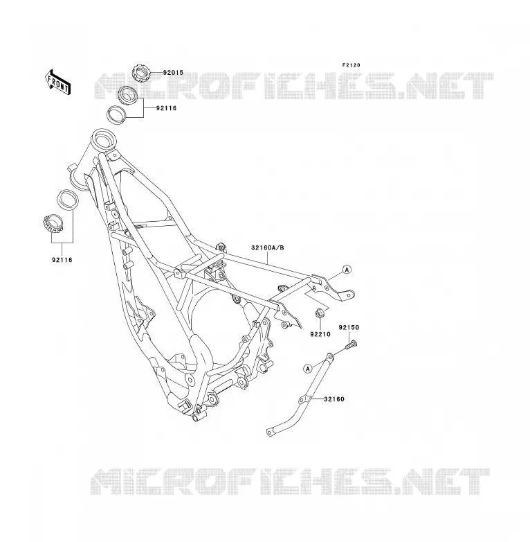 CH&Acirc;SSIS Kawasaki TOUT-TERRAIN 85 2009 KX85 - KX85 II  KX85A9F