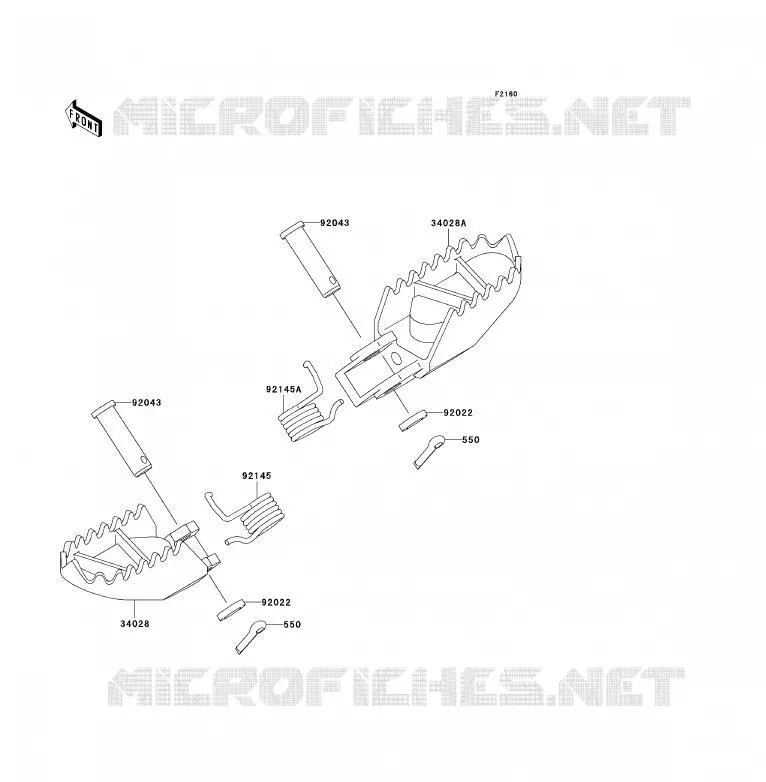 REPOSE PIED Kawasaki TOUT-TERRAIN 85 2009 KX85  KX85A9FA