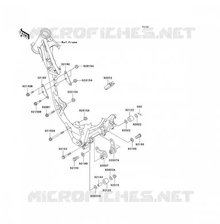 SUPPORT MOTEUR Kawasaki TOUT-TERRAIN 85 2011 KX85 - KX85 II  KX85ABF