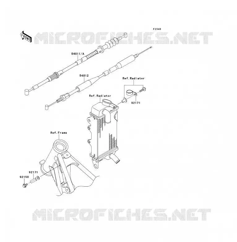 CABLES Kawasaki TOUT-TERRAIN 85 2012 KX85 - KX85 II  KX85ACF