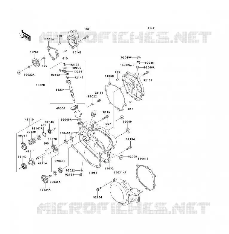 COUVERCLES MOTEUR Kawasaki TOUT-TERRAIN 85 2012 KX85 - KX85 II  KX85ACF