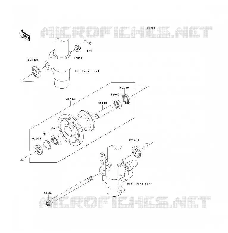 MOYEU AVANT Kawasaki TOUT-TERRAIN 85 2012 KX85 - KX85 II  KX85ACF