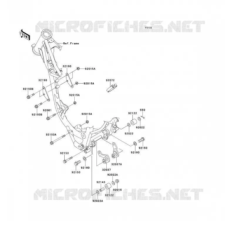 SUPPORT MOTEUR Kawasaki TOUT-TERRAIN 85 2012 KX85 - KX85 II  KX85ACF