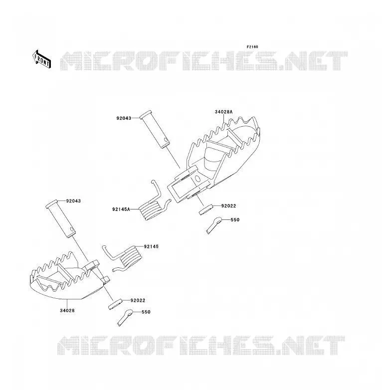 REPOSE PIED Kawasaki TOUT-TERRAIN 85 2013 KX85 - KX85 II  KX85ADF