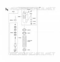 AMORTISSEUR pour Kawasaki KX85 - KX85 II