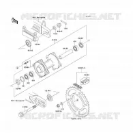 MOYEU ARRIERE pour Kawasaki KX85 - KX85 II