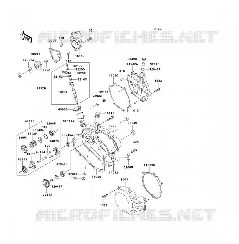 COUVERCLES MOTEUR Kawasaki TOUT-TERRAIN 85 2005 KX85 - KX85 II  KX85-B5