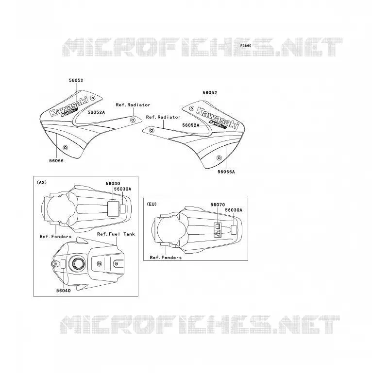 LABEL Kawasaki TOUT-TERRAIN 85 2005 KX85 - KX85 II  KX85-B5