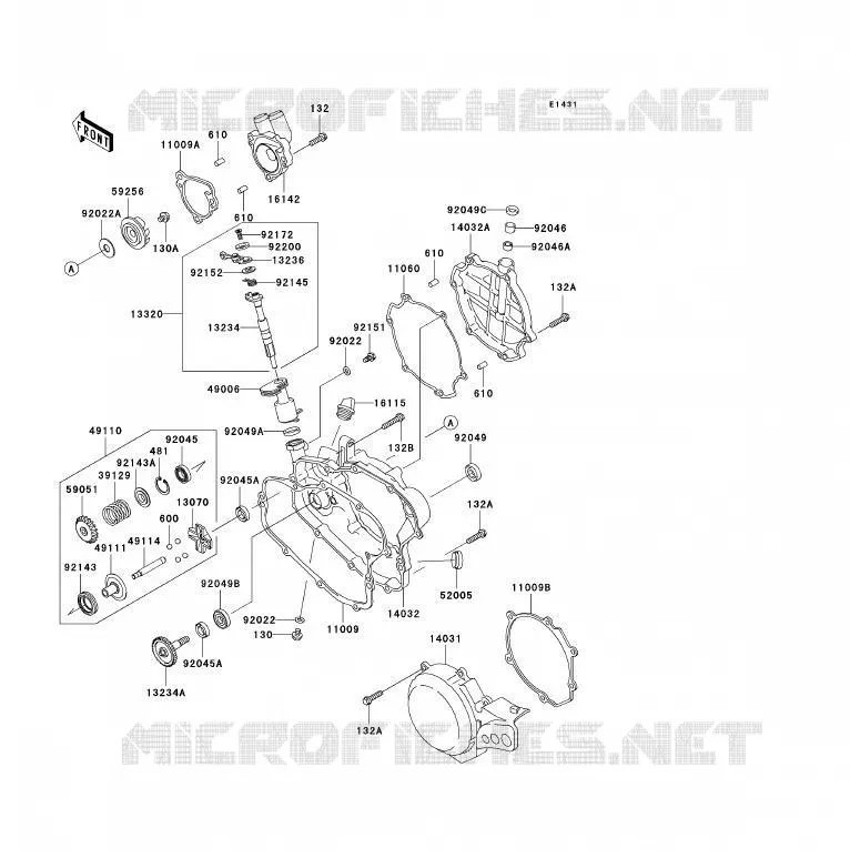 COUVERCLES MOTEUR Kawasaki TOUT-TERRAIN 85 2005 KX85 - KX85 II  KX85-B5