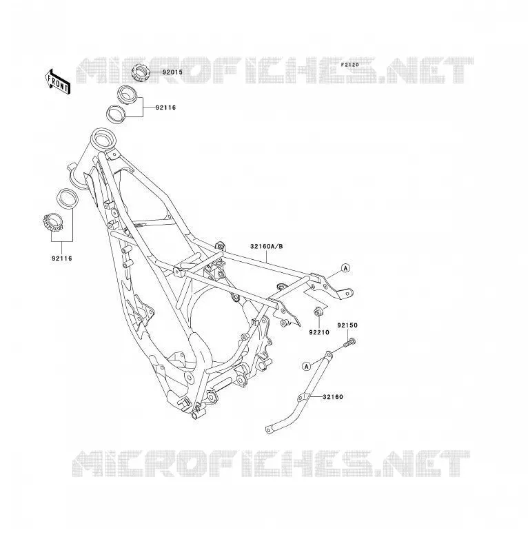 CH&Acirc;SSIS Kawasaki TOUT-TERRAIN 85 2006 KX85 - KX85 II  KX85B6F