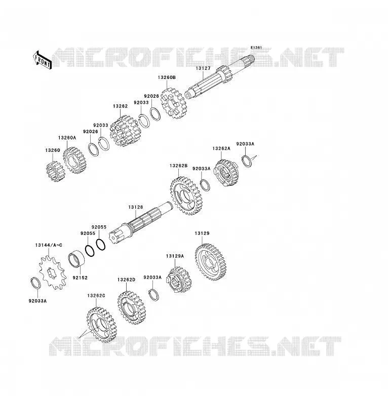 TRANSMISSION Kawasaki TOUT-TERRAIN 85 2007 KX85 - KX85 II  KX85B7F