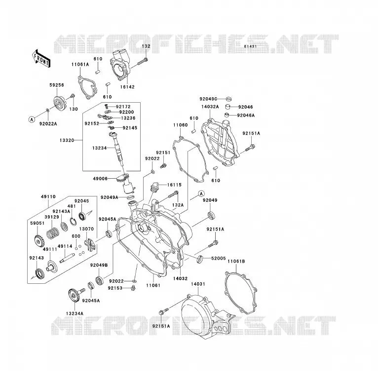 COUVERCLES MOTEUR Kawasaki TOUT-TERRAIN 85 2010 KX85 - KX85 II  KX85BAF
