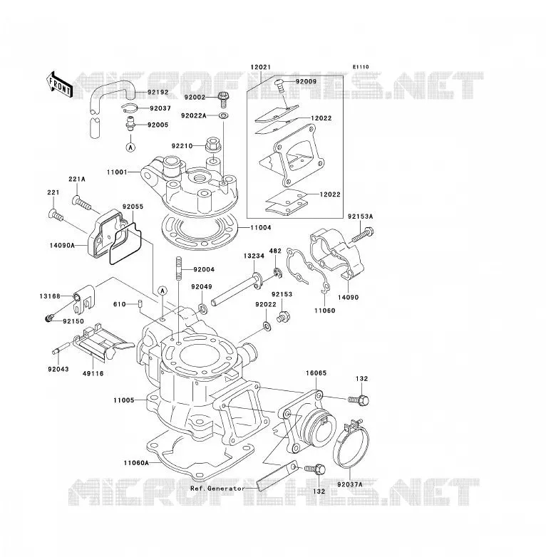CULASSE/CYLINDRE Kawasaki TOUT-TERRAIN 85 2011 KX85 - KX85 II  KX85BBF