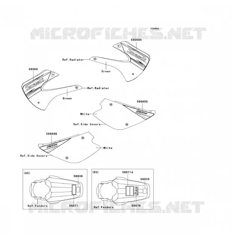 LABEL Kawasaki TOUT-TERRAIN 85 2011 KX85 - KX85 II  KX85BBF