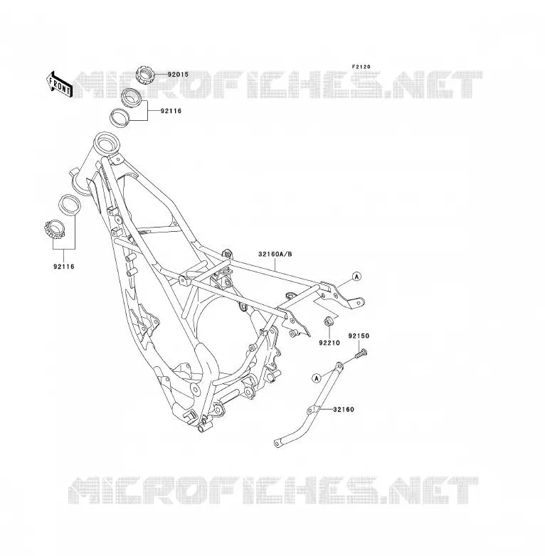 CH&Acirc;SSIS Kawasaki TOUT-TERRAIN 85 2011 KX85 - KX85 II  KX85BBF