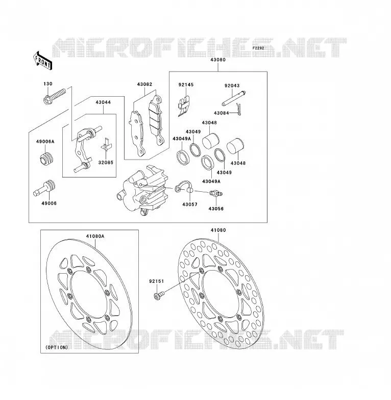 FREIN AVANT Kawasaki TOUT-TERRAIN 85 2011 KX85 - KX85 II  KX85BBF