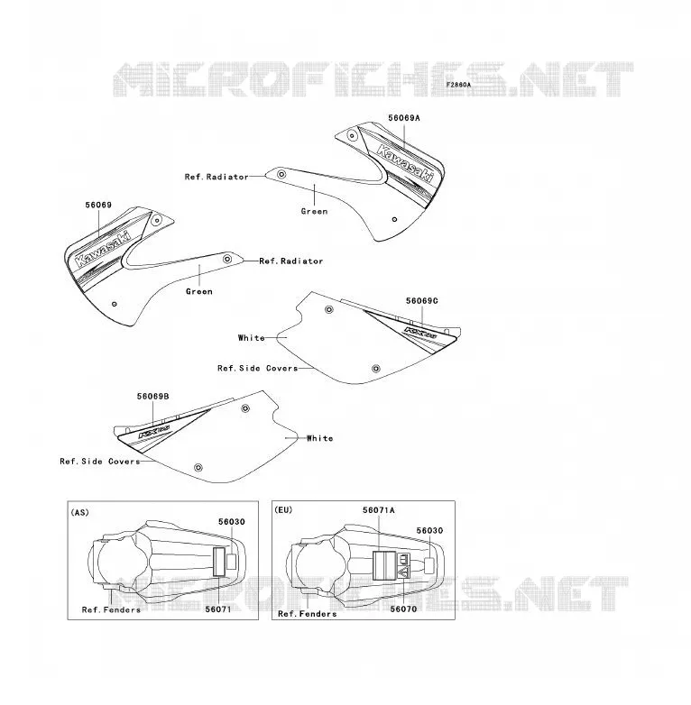LABEL Kawasaki TOUT-TERRAIN 85 2011 KX85 - KX85 II  KX85BBF