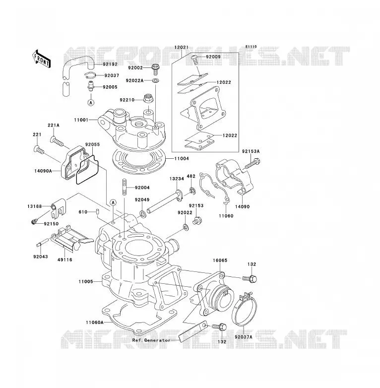 CULASSE/CYLINDRE Kawasaki TOUT-TERRAIN 85 2012 KX85 - KX85 II  KX85BCF