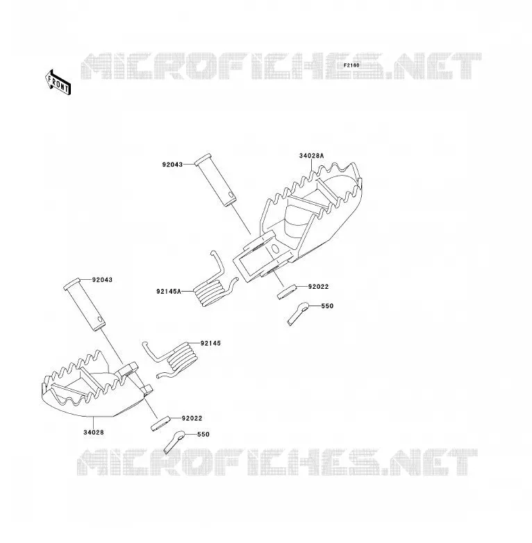 REPOSE PIED Kawasaki TOUT-TERRAIN 85 2012 KX85 - KX85 II  KX85BCF