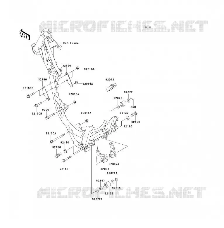 SUPPORT MOTEUR Kawasaki TOUT-TERRAIN 85 2013 KX85 - KX85 II  KX85BDF