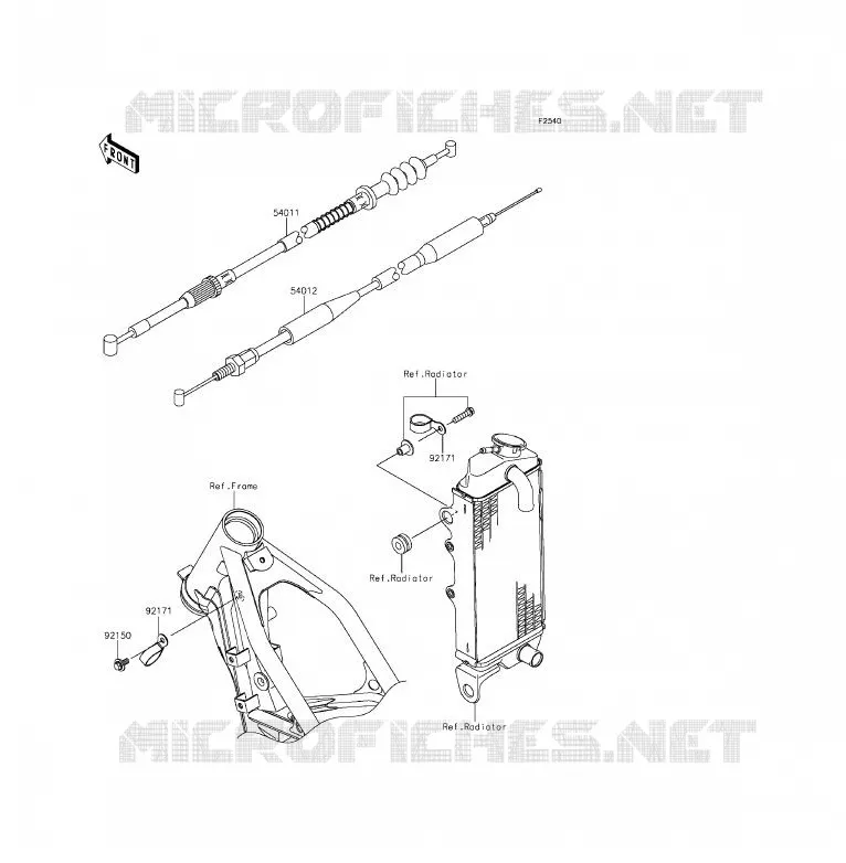 CABLES Kawasaki TOUT-TERRAIN 85 2014 KX85  KX85CEF