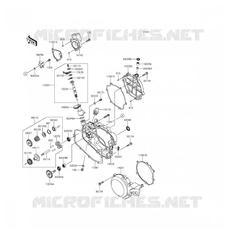 COUVERCLES MOTEUR Kawasaki TOUT-TERRAIN 85 2014 KX85  KX85CEF