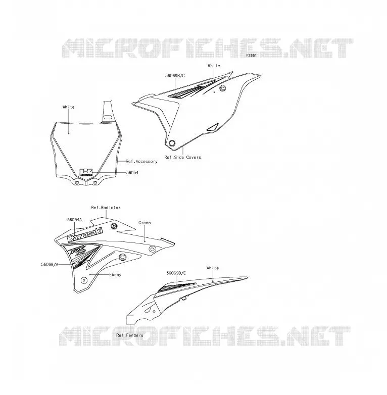STICKER Kawasaki TOUT-TERRAIN 85 2014 KX85  KX85CEF