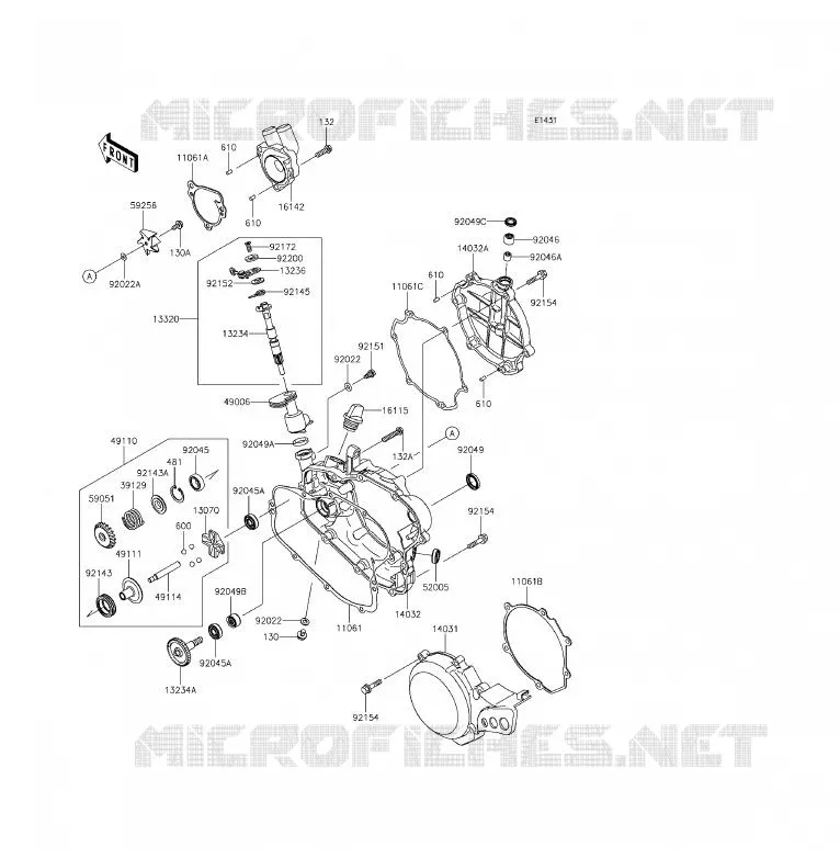 COUVERCLES MOTEUR Kawasaki TOUT-TERRAIN 85 2014 KX85  KX85CEF