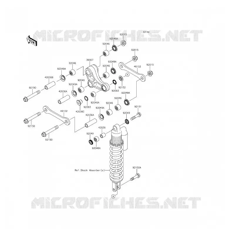SUSPENSION ARRI&Egrave;RE Kawasaki TOUT-TERRAIN 85 2014 KX85  KX85CEF