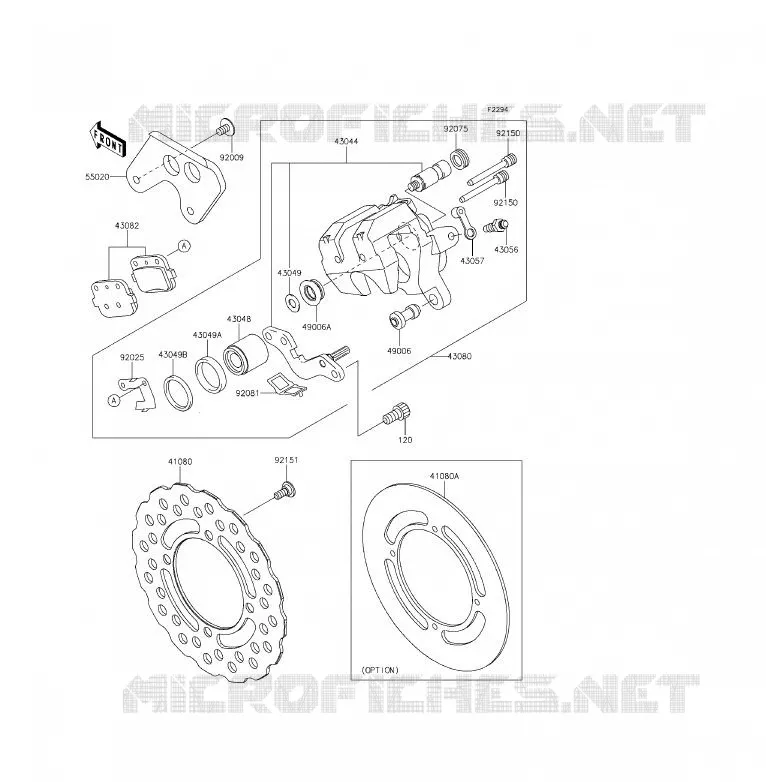 FREIN ARRIERE Kawasaki TOUT-TERRAIN 85 2015 KX85  KX85CFF