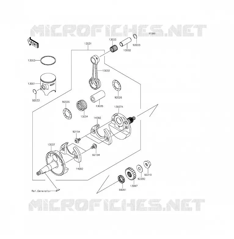 VILEBREQUIN/PISTON Kawasaki TOUT-TERRAIN 85 2016 KX85  KX85CGF