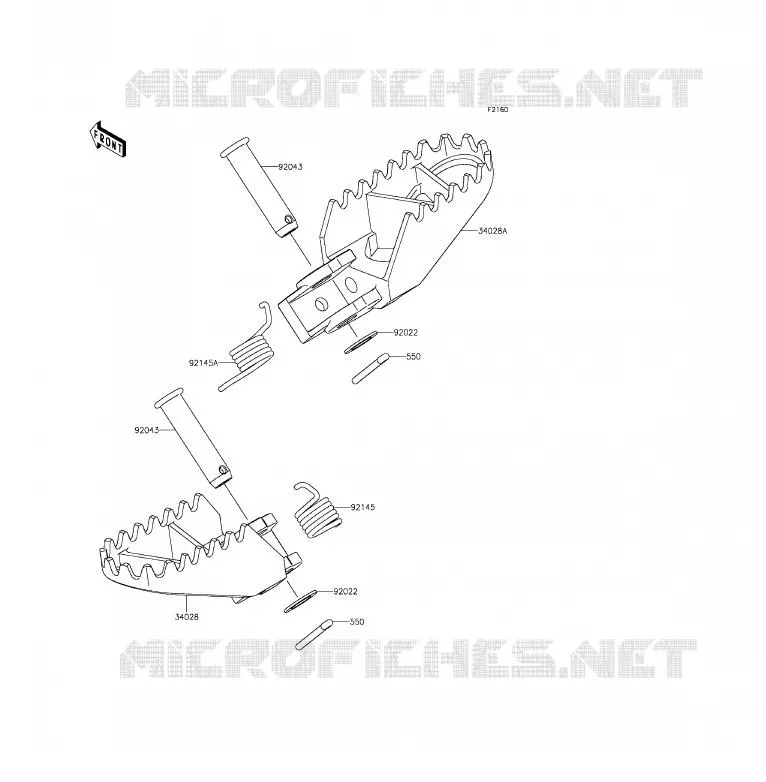 REPOSE PIED Kawasaki TOUT-TERRAIN 85 2016 KX85  KX85CGF