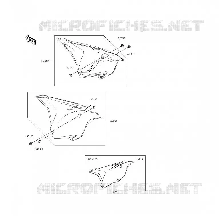 CACHE LAT&Eacute;RAL Kawasaki TOUT-TERRAIN 85 2014 KX85 - KX85 II  KX85DEF