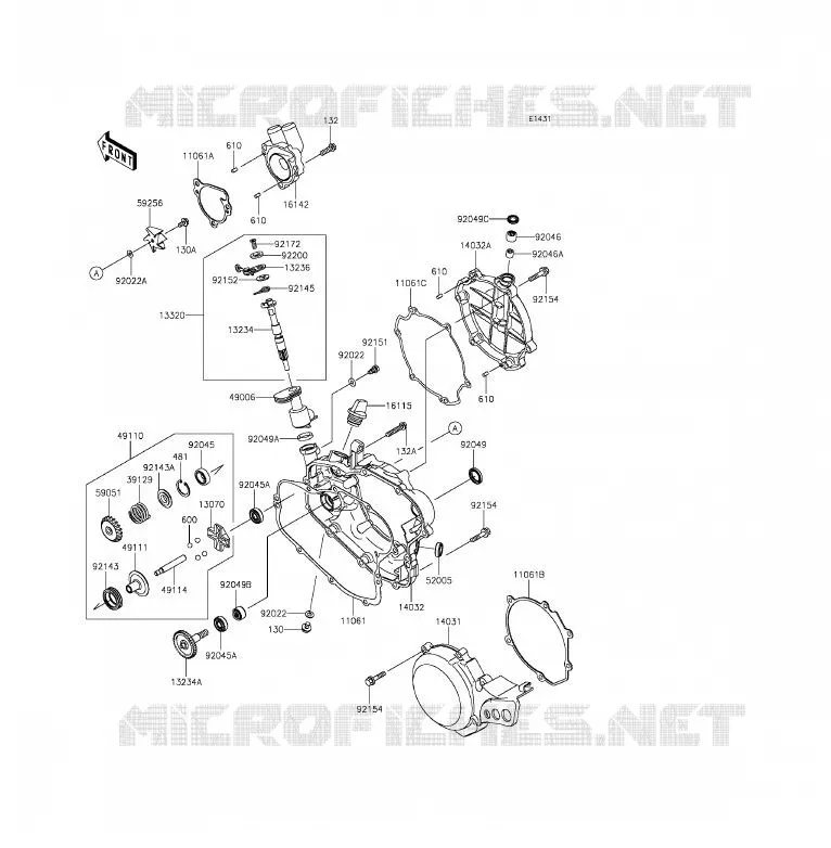 COUVERCLES MOTEUR Kawasaki TOUT-TERRAIN 85 2015 KX85 - KX85 II  KX85DFF