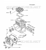 CULASSE/CARTER MOTEUR pour Kawasaki GA3200A