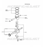 PISTON/VILEBREQUIN pour Kawasaki GA3200A