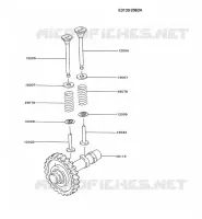SOUPAPE/ARBRE A CAME pour Kawasaki GA3200A