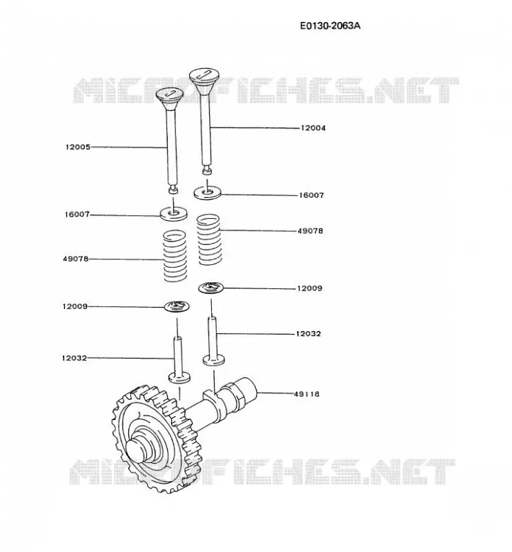 SOUPAPE/ARBRE A CAME Kawasaki Generateur GA GAH20A GA3200A  GAH20A-AA69