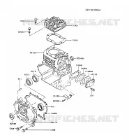 CULASSE/CARTER MOTEUR pour Kawasaki GA3200A