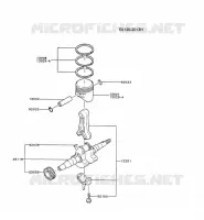 PISTON/VILEBREQUIN pour Kawasaki GA3200A