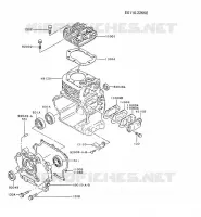 CULASSE/CARTER MOTEUR pour Kawasaki GA3200A