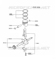 PISTON/VILEBREQUIN pour Kawasaki GA3200A