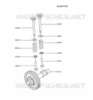 SOUPAPE/ARBRE A CAME pour Kawasaki GA3200A