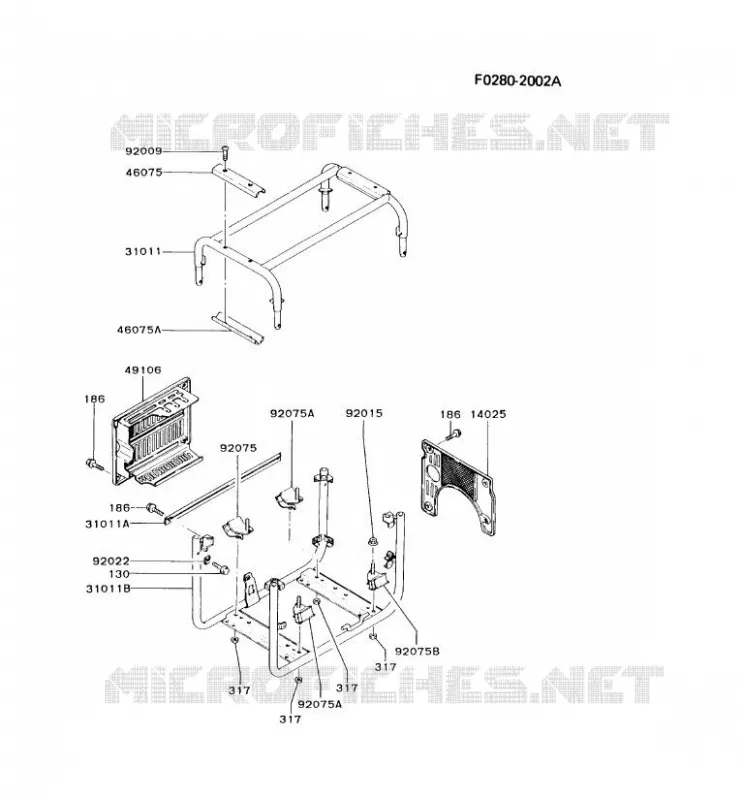 CH&Acirc;SSIS Kawasaki Generateur GA GAH20A GA3200A  GAH20A-BS60
