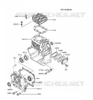 CULASSE/CARTER MOTEUR pour Kawasaki GA3200A