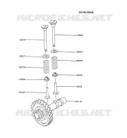 SOUPAPE/ARBRE A CAME pour Kawasaki GA3200A