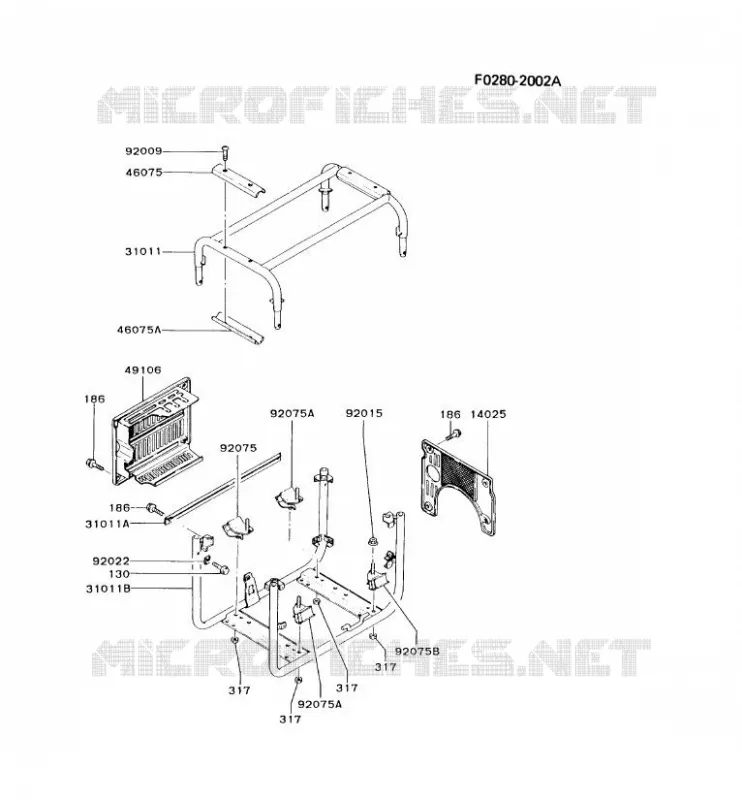 CH&Acirc;SSIS Kawasaki Generateur GA GAH20A GA3200A  GAH20A-CS58