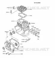 CULASSE/CARTER MOTEUR pour Kawasaki GA3200A-S